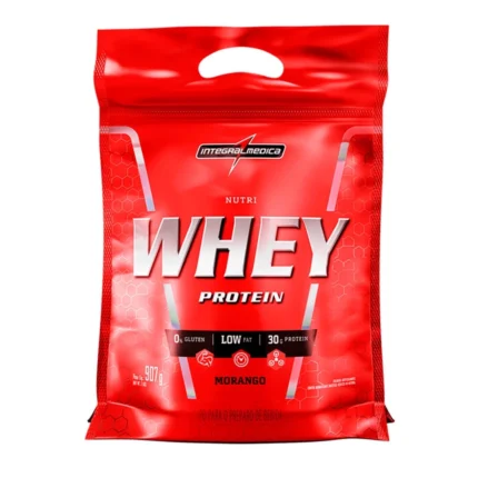 Nutri Whey Protein 907g - Refil Integralmedica - Full Entrega Rapida (Morango)